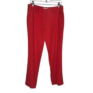 Trina Turk Orange Work Business Dress Pants Pockets Women's 6